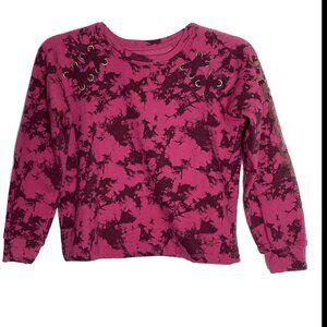 Reebok Girls Pink Tie Dye Sweater Size 10